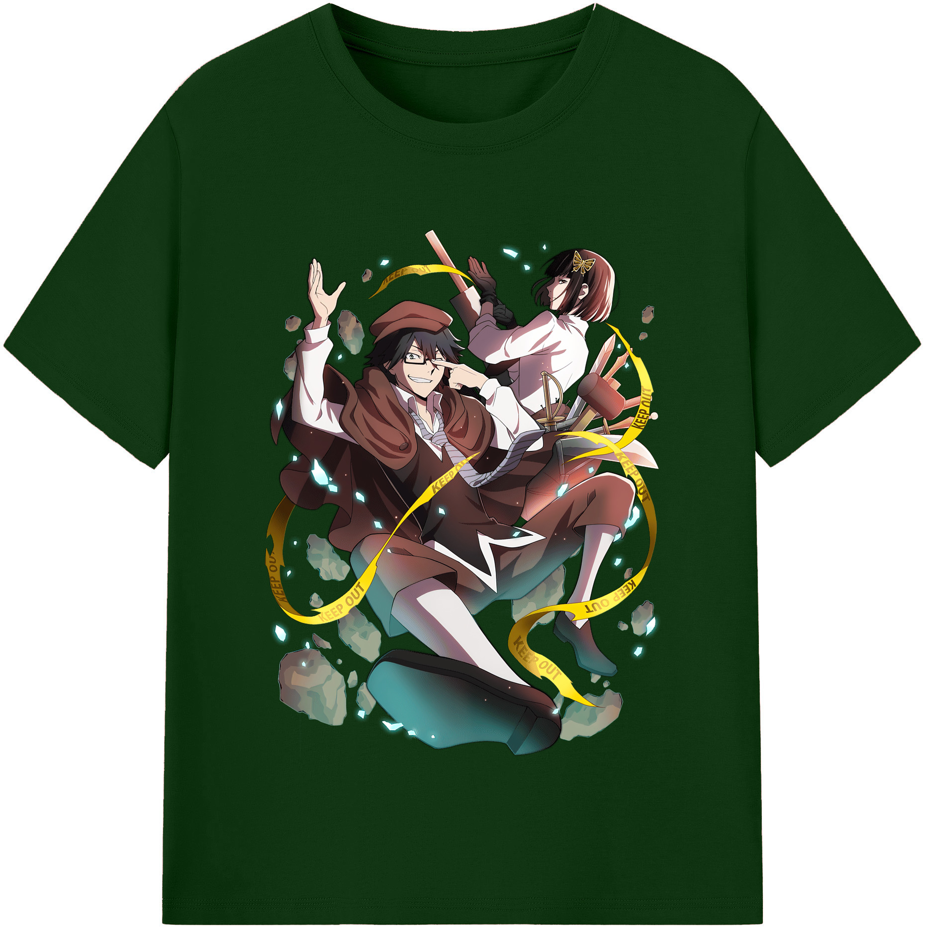 （画像用） 文豪ストレイドッグス Bungo Stray Dogs 綿100％半袖Tシャツ（フロントプリント）
